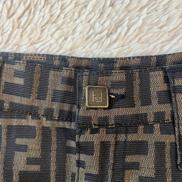 Fendi Brown and Black Mini Skirt - Picture 4 of 7